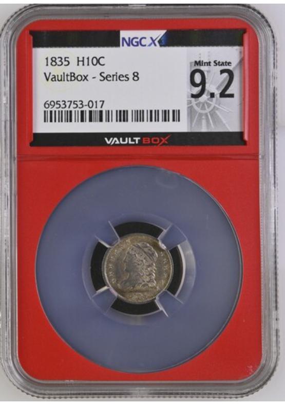 1835 H10C NGCX MINT STATE 9.2 Series 8 Front