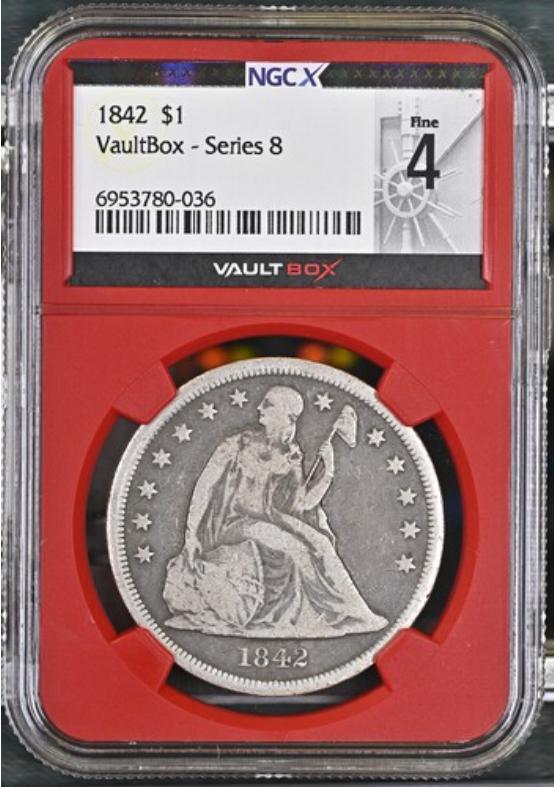 1842 $1 NGCX FINE 4 Series 8 Front