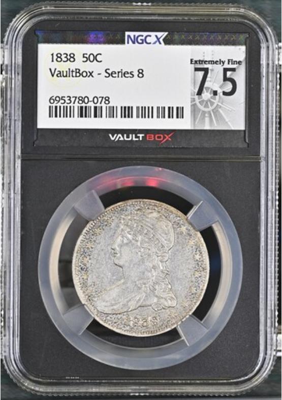1838 50C NGCX EXTREMELY FINE 7.5 Series 8 Front