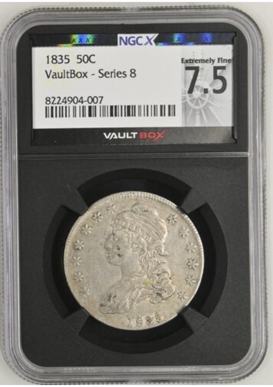1835 50C NGCX EXTREMELY FINE 7.5 Series 8 Front