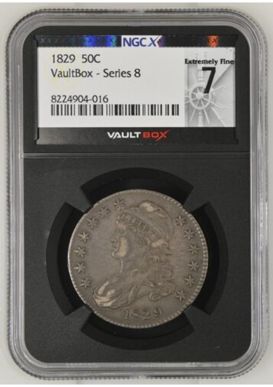 1829 50C NGCX EXTREMELY FINE 7 Series 8 Front