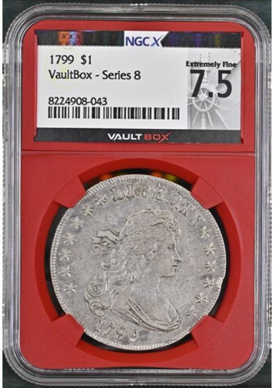 1799 $1 NGCX EXTREMELY FINE 7.5 FRONT