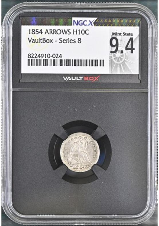 1854 ARROWS H10C NGCX MINT STATE 9.4 Series 8 Front