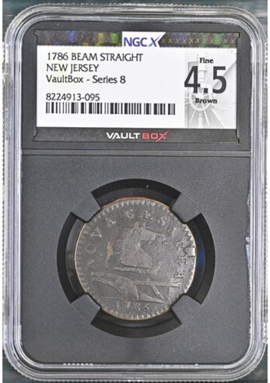 1786 BEAM STRAIGHT NEW JERSEY NGCX FINE 4.5 BROWN Series 8 Front