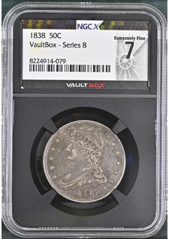 1838 50C NGCX EXTREMELY FINE 7 Series 8 Front