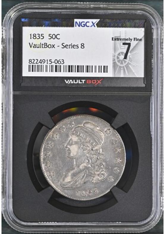 1835 50C NGCX EXTREMELY FINE 7 Series 8 Front