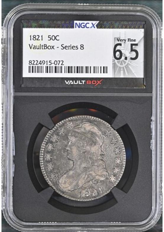 1821 50C NGCX VERY FINE 6.5 Series 8 Front