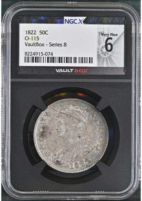 1822 O-115 50C NGCX VERY FINE 6 Series 8 Front