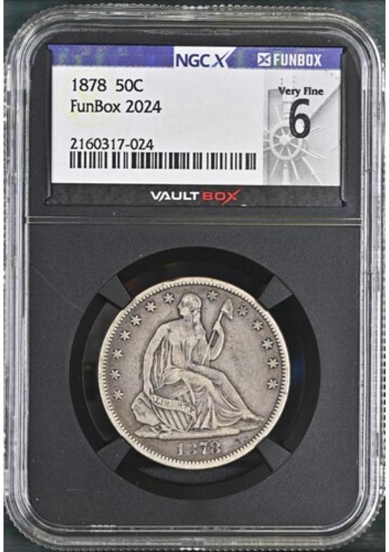 1878 50C NGCX VERY FINE 6 Front