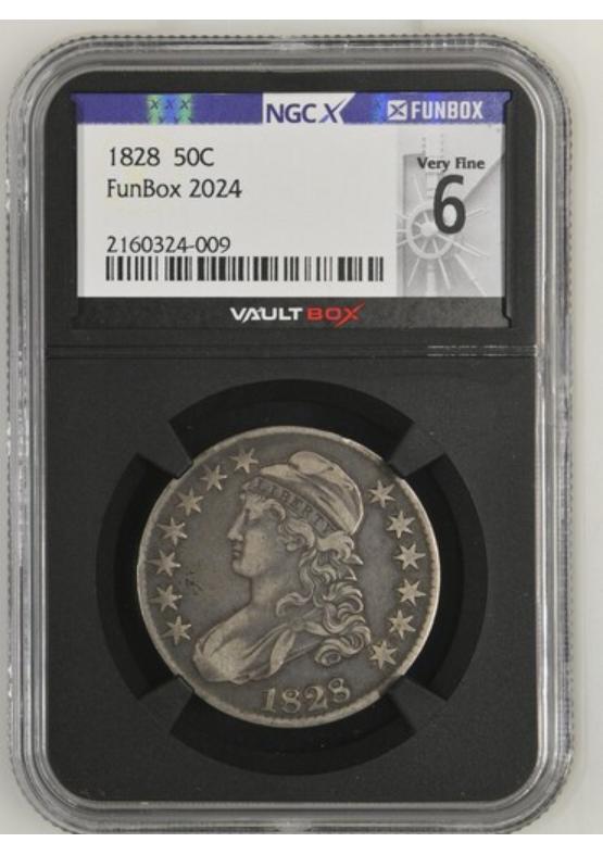 1828 50C NGCX VERY FINE 6 Front