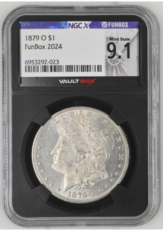 1879-O $1 NGCX MINT STATE 9.1 Front