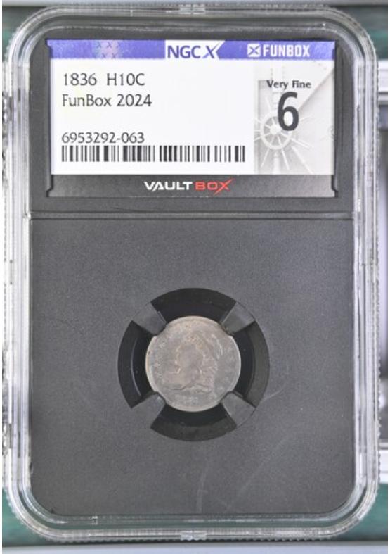 1836 H10C NGCX VERY FINE 6 Front