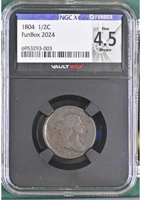 1804 1/2C NGCX FINE 4.5 BROWN Front