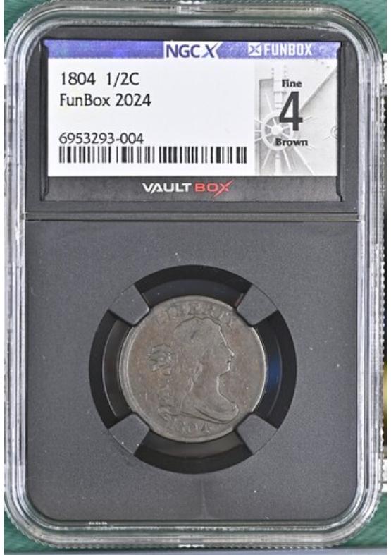 1804 1/2C NGCX FINE 4 BROWN Front