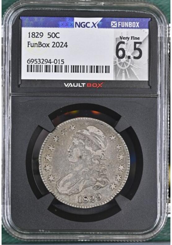 1829 50C NGCX VERY FINE 6.5 Front