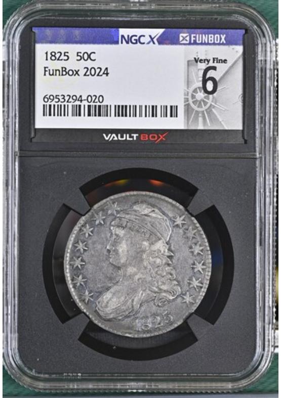1825 50C NGCX VERY FINE 6 Front