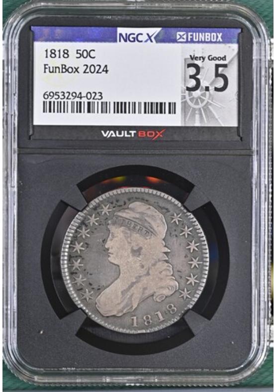 1818 50C NGCX VERY GOOD 3.5 Front