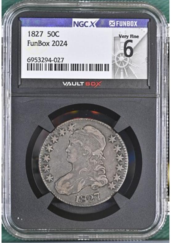 1827 50C NGCX VERY FINE 6 Front