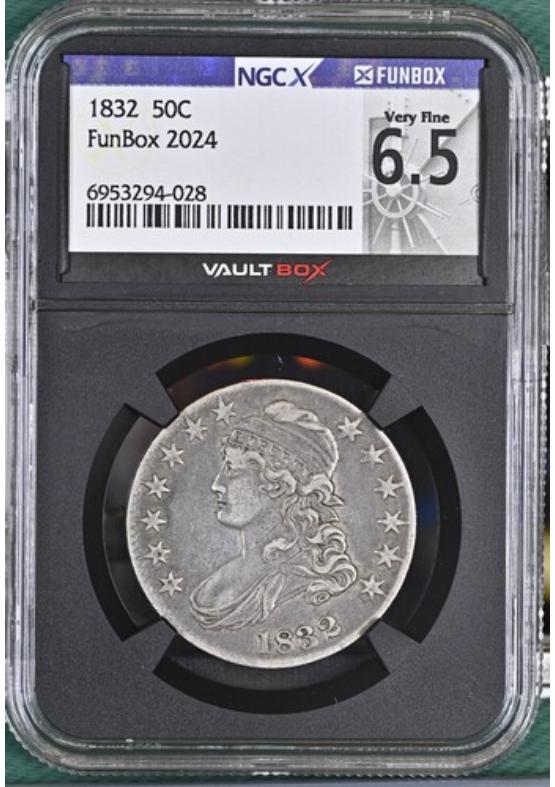 1832 50C NGCX VERY FINE 6.5 Front