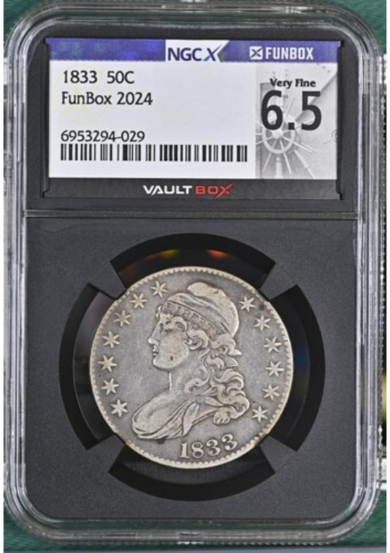1833 50C NGCX VERY FINE 6.5 Front