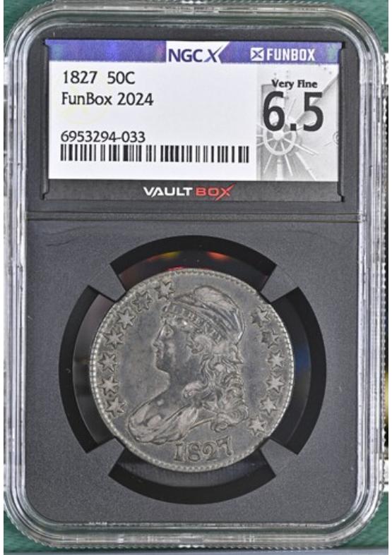 1827 50C NGCX VERY FINE 6.5 Front