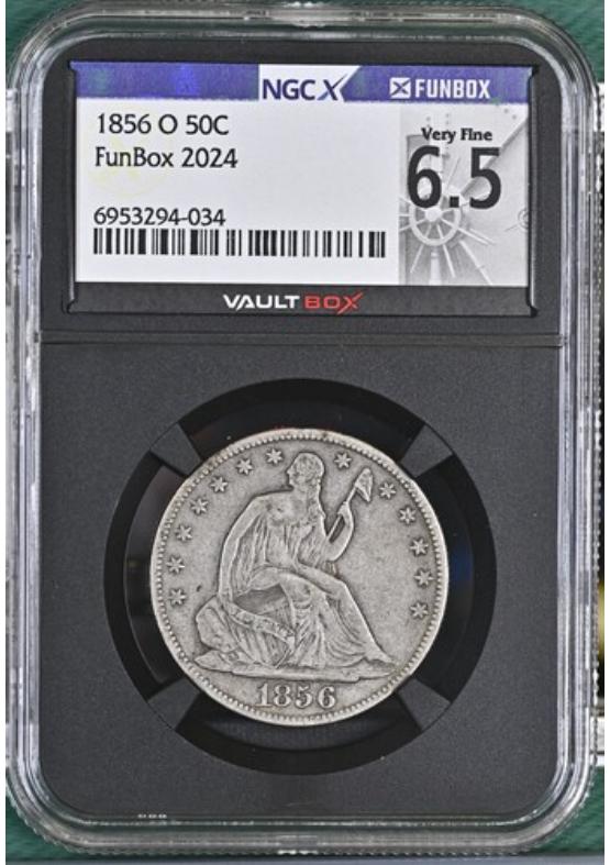 1856-O 50C NGCX VERY FINE 6.5 Front