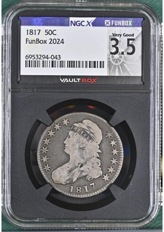 1817 50C NGCX VERY GOOD 3.5 Front