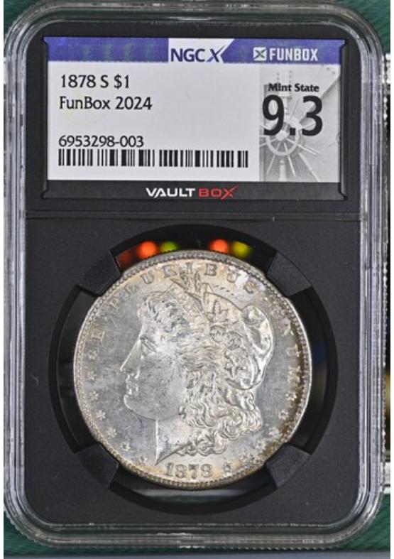 1878-S $1 NGCX MINT STATE 9.3 Front