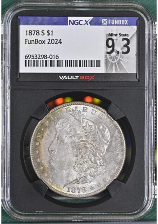 1878-S $1 NGCX MINT STATE 9.3 Front