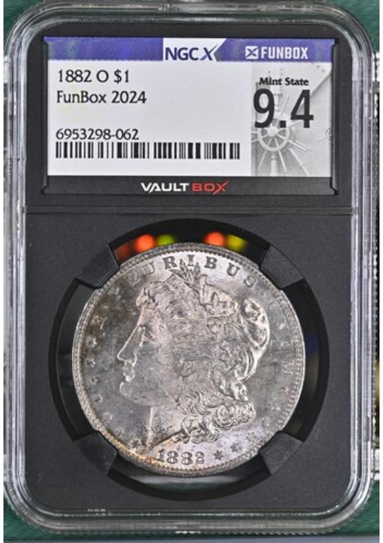 1882-O $1 NGCX MINT STATE 9.4 Front