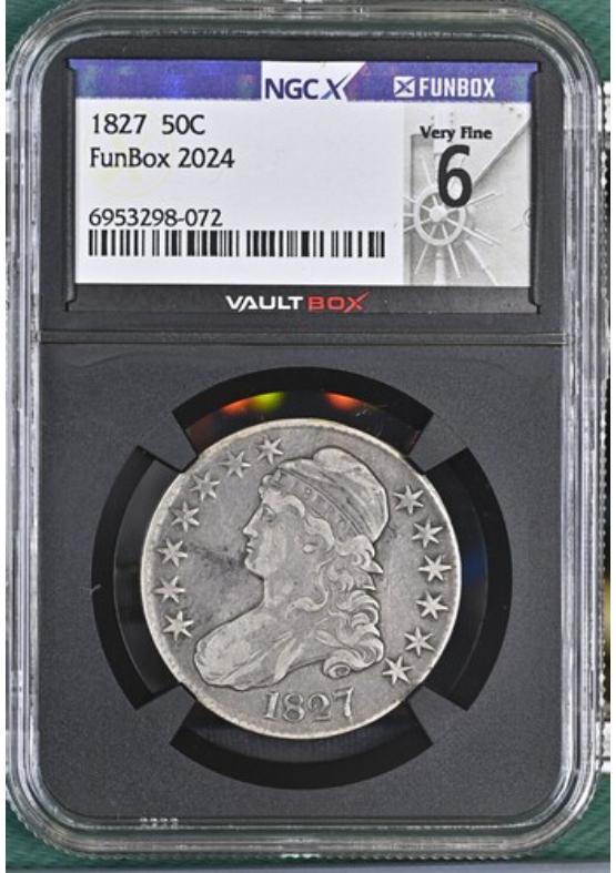 1827 50C NGCX VERY FINE 6 Front
