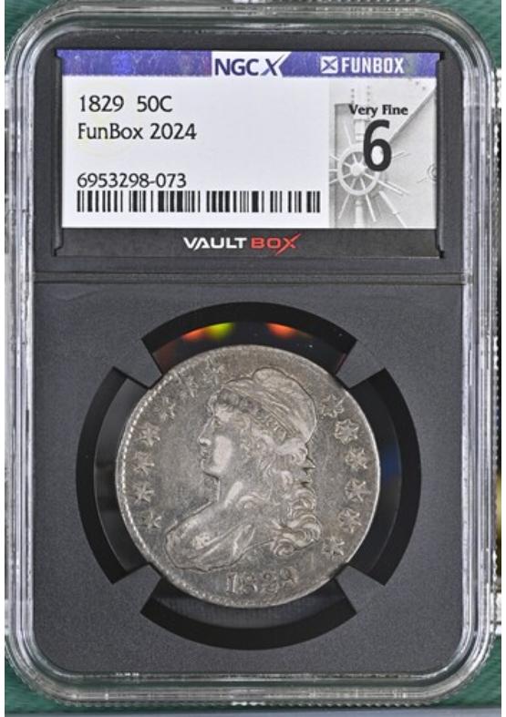 1829 50C NGCX VERY FINE 6 Front