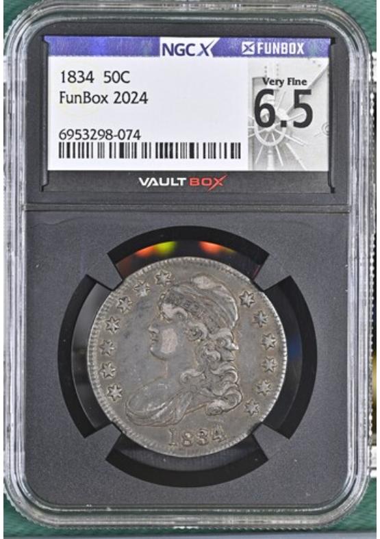 1834 50C NGCX VERY FINE 6.5 Front