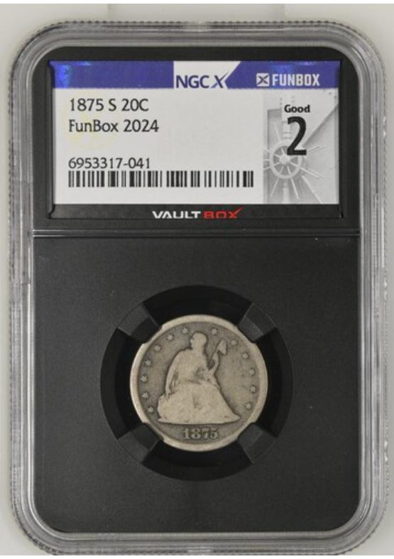 1875-S 20C NGCX GOOD 2 Front