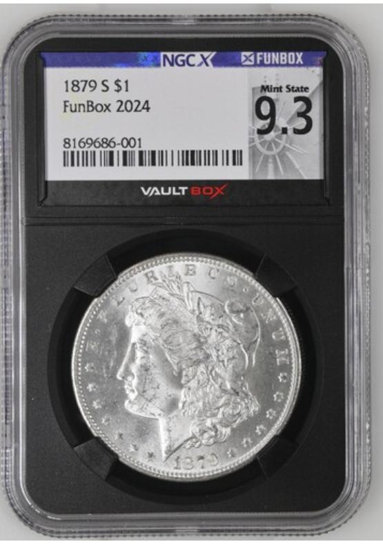 1879-S $1 NGCX MINT STATE 9.3 Front
