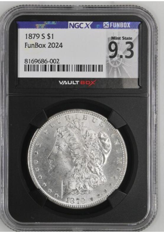 1879-S $1 NGCX MINT STATE 9.3 Front