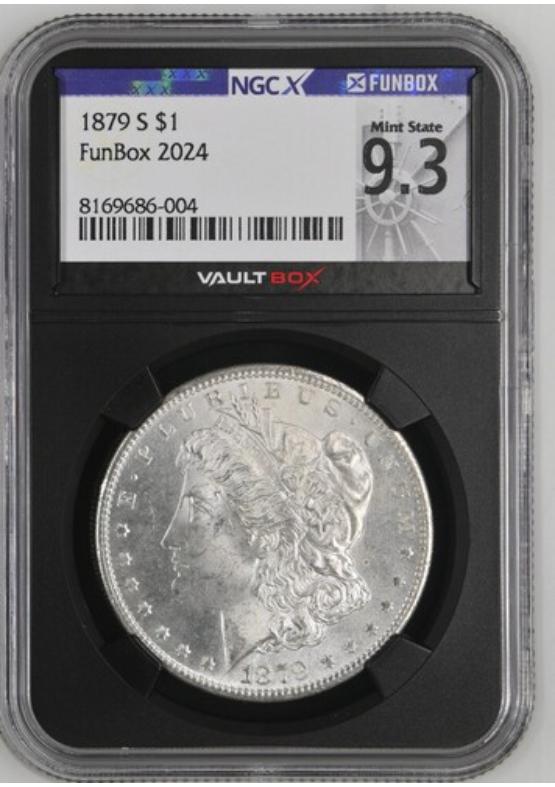 1879-S $1 NGCX MINT STATE 9.3 Front