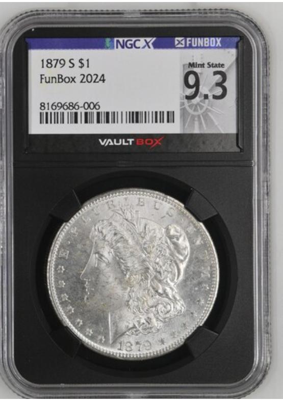 1879-S $1 NGCX MINT STATE 9.3 Front