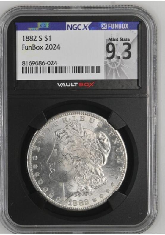 1882-S $1 NGCX MINT STATE 9.3 Front