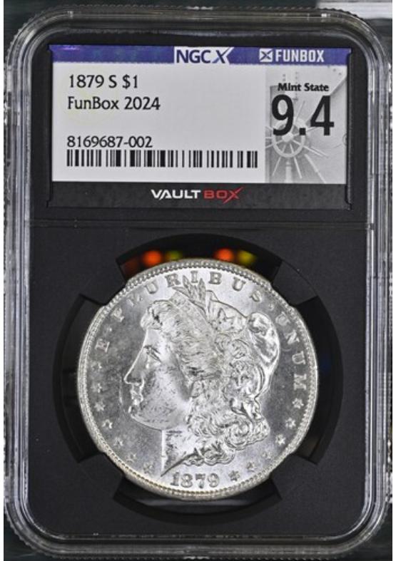 1879-S $1 NGCX MINT STATE 9.4 Front