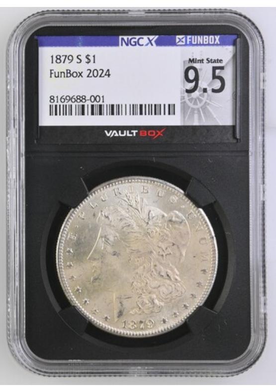 1879-S $1 NGCX MINT STATE 9.5 Front