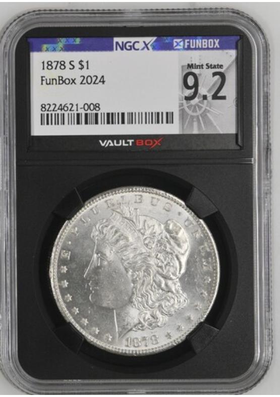 1878-S $1 NGCX MINT STATE 9.2 Front