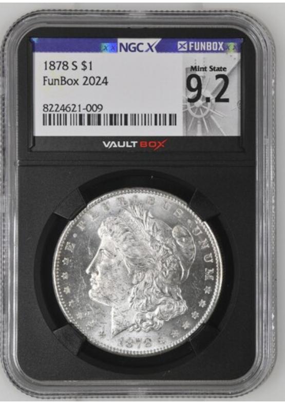 1878-S $1 NGCX MINT STATE 9.2 Front