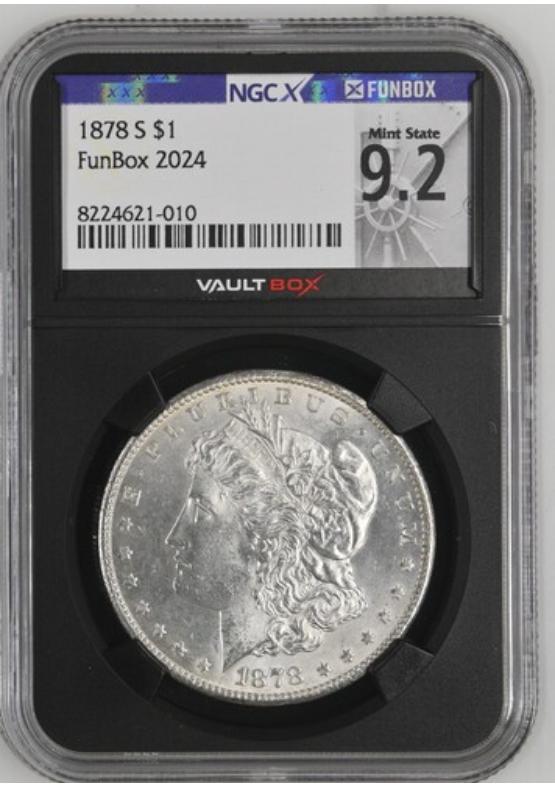 1878-S $1 NGCX MINT STATE 9.2 Front