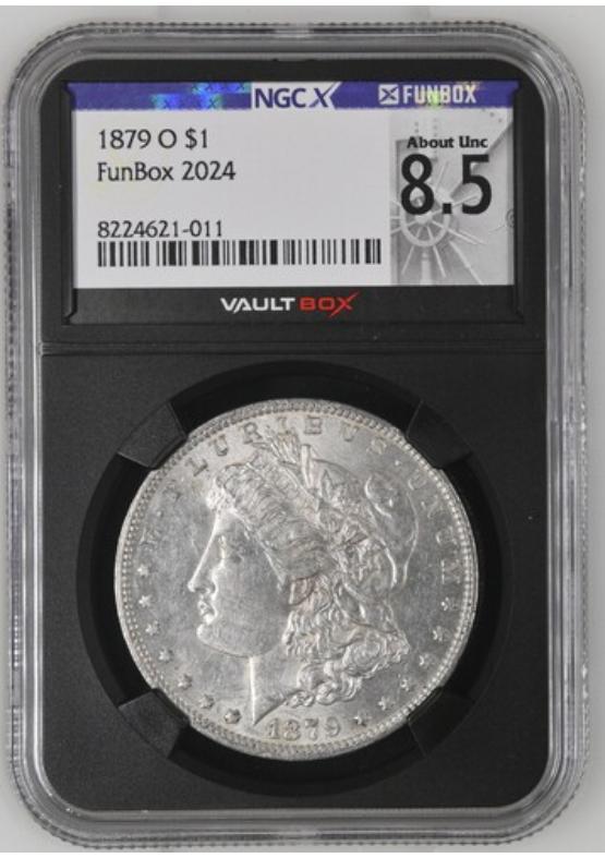 1879-O $1 NGCX ABOUT UNCIRCULATED 8.5 Front