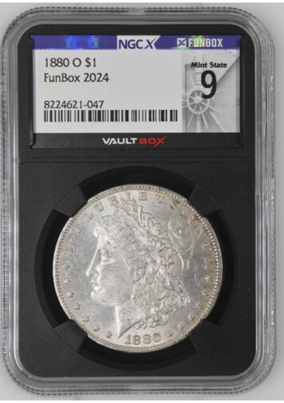 1880-O $1 NGCX MINT STATE 9 Front