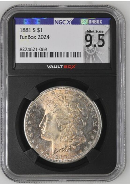 1881-S $1 NGCX MINT STATE 9.5 Front