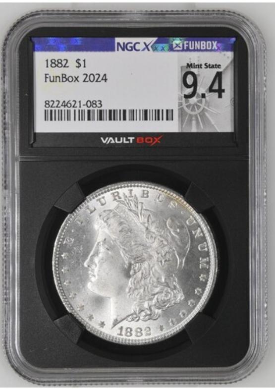 1882 $1 NGCX MINT STATE 9.4 Front