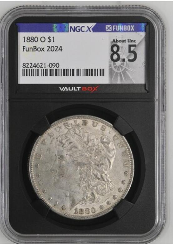 1880-O $1 NGCX ABOUT UNCIRCULATED 8.5 Front