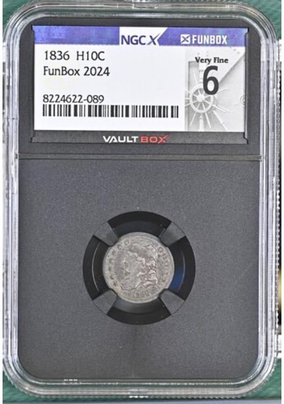 1836 H10C NGCX VERY FINE 6 Front
